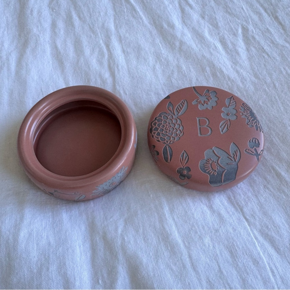 Anthropologie B Ceramic Trinket Box